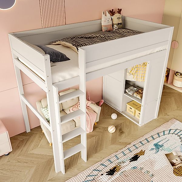 HAUSS SPOLE Hochbett 90x200cm mit Kleiderschrank, günstig online kaufen