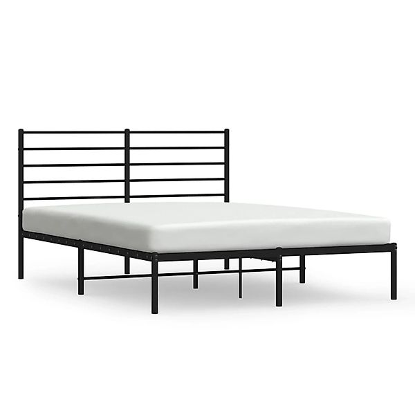 vidaXL Bettgestell mit Kopfteil Metall Schwarz 140x200 cm Modell 11740742 günstig online kaufen