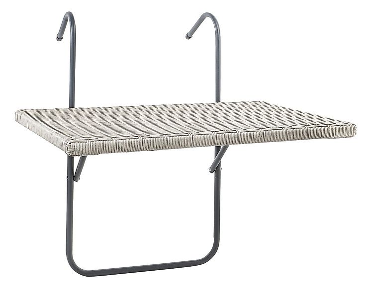 Spetebo Balkonhängetisch Balkon Hängetisch - RATTAN - klappbar (Tisch, 1-St günstig online kaufen