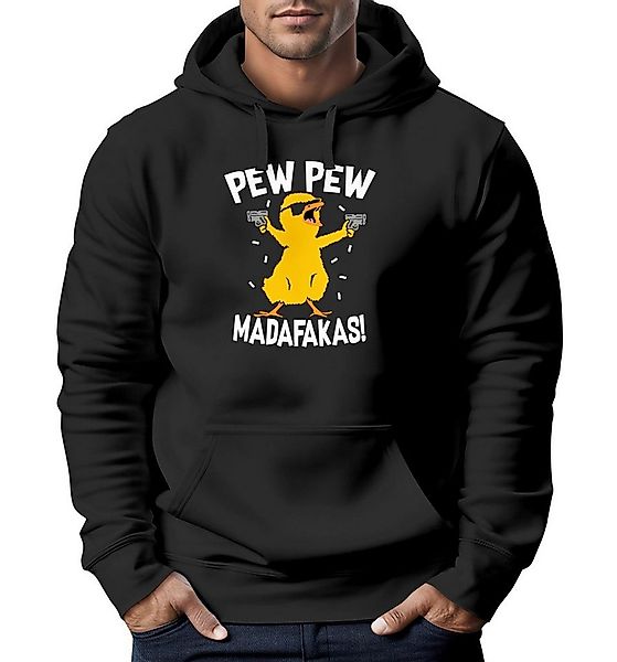 MoonWorks Hoodie Hoodie Herren Pew Pew Madafakas Crazy Chick Küken Meme Spr günstig online kaufen