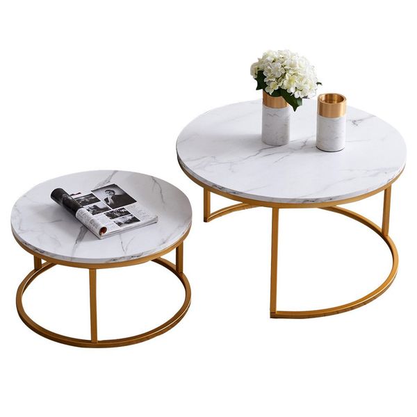 PXloue Couchtisch rund (2-St), 2er Set, günstig online kaufen