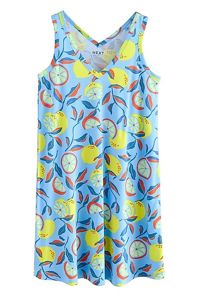 Next Jerseykleid Ärmelloses Schlabberkleid mit V-Ausschnitt günstig online kaufen