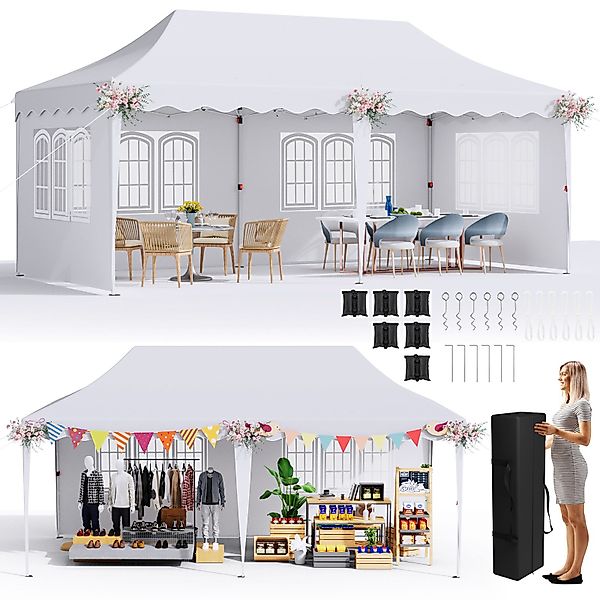 TLGREEN Pavillon Faltpavillon 3x6M, Gartenzelt mit günstig online kaufen