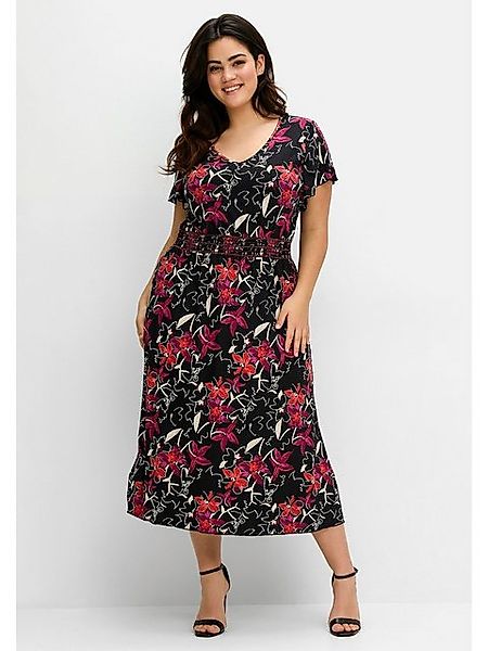Sheego Sommerkleid Große Größen mit Zierbändern im Rücken günstig online kaufen