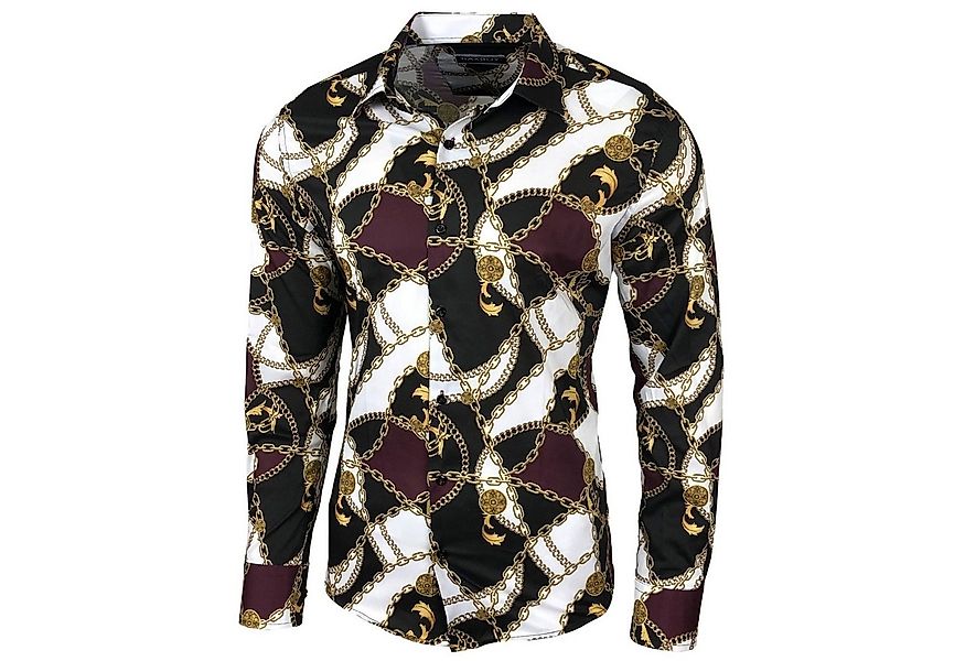 Baxboy Langarmhemd Baxboy Herren Hemd Freizeitshemd Langarm Blumen Casual S günstig online kaufen