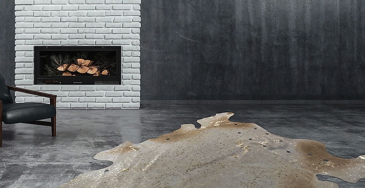 calo-deluxe Fellteppich "Ronda 210" fellförmig 8 mm Höhe echtes Rinderfell, günstig online kaufen