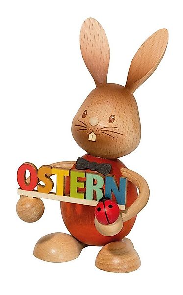 Kuhnert Osterhase Hase - Stupsi mit Osterschrift - aus Holz - ca. 12 cm, hu günstig online kaufen