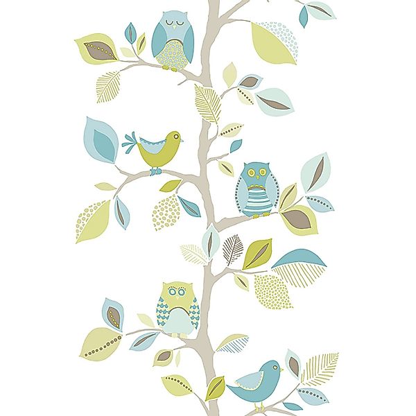 Bricoflor Selbstklebende Tapete für Kinderzimmer und Schlafzimmer Eulen Vin günstig online kaufen
