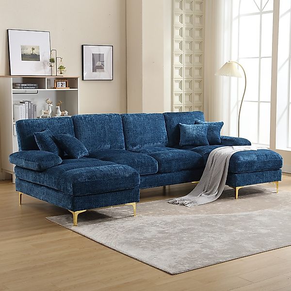 Odikalo Big-Sofa Chenille Sofa U-Form Lounge günstig online kaufen