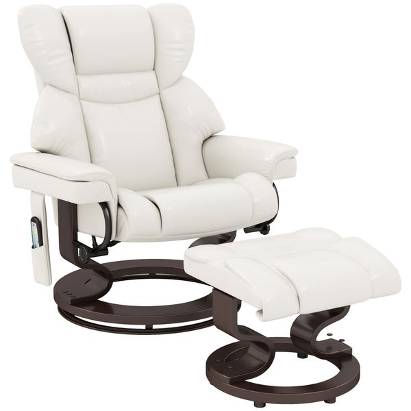HOMCOM Massagesessel mit Fußhocker, Liegefunktion (Relaxsessel, günstig online kaufen