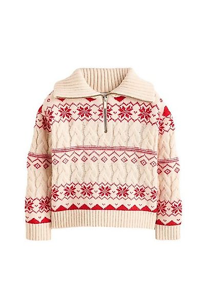 Next Norwegerpullover Pulloverkleid mit Fairisle-Muster + Reißverschluss (1 günstig online kaufen