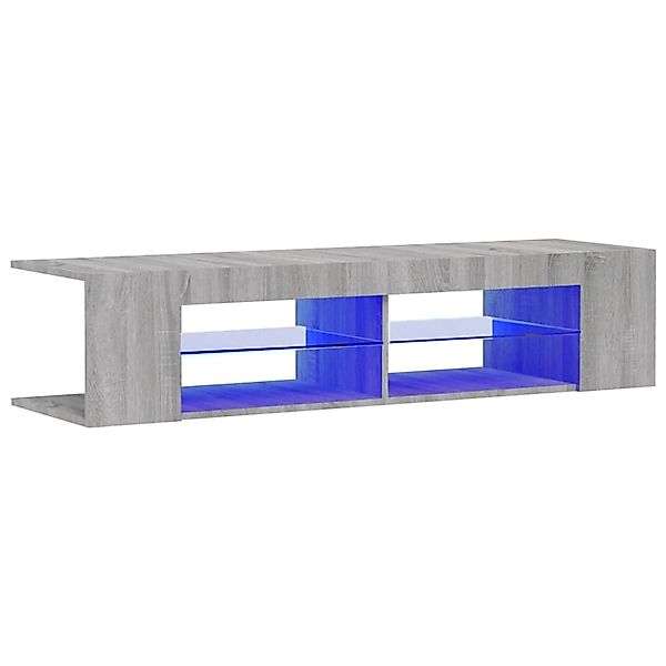 VidaXL TV-Schrank mit LED-Leuchten Grau Sonoma 135x39x30 cm günstig online kaufen
