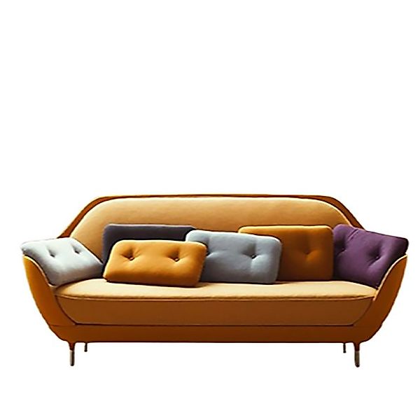 Xlmoebel Sofa Neue moderne graue Stoff-Lounge mit Design-Sitz, Relax-Wohnla günstig online kaufen