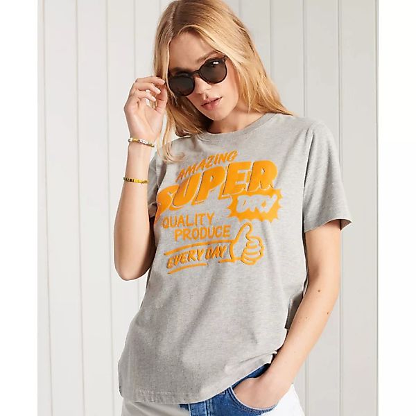 Superdry Workwear Graphic Kurzarm T-shirt S Light Grey Marl günstig online kaufen