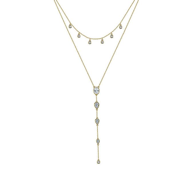 Suzan Gold Kette mit Anhänger Tearielle – Y-Kette aus 925 Silber mit Tropfe günstig online kaufen