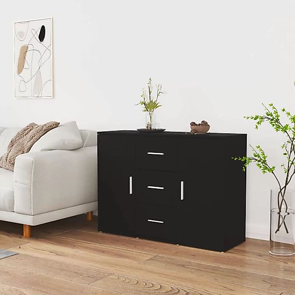 Vidaxl Sideboard Schwarz 91x29,5x65 Cm Holzwerkstoff günstig online kaufen