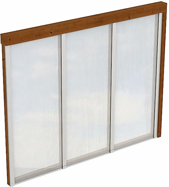 Skanholz Carport-Seitenwand m. Polycarbonat, Wandanbau günstig online kaufen