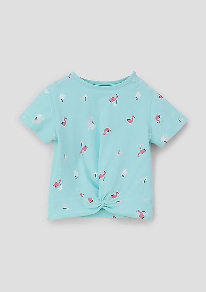 s.Oliver Kurzarmshirt T-Shirt mit Knoten-Detail Knoten günstig online kaufen