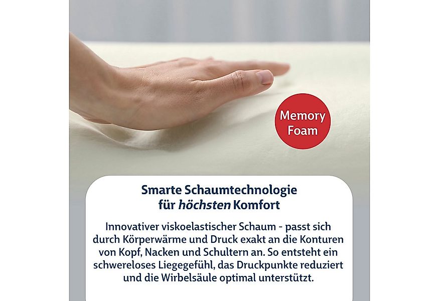 FMP Matratzenmanufaktur Kopfstützkissen FMP Visco ErgoKissen, Nackenstützki günstig online kaufen