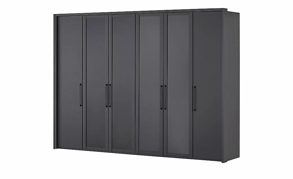 Drehtürenschrank 300 cm mit Glastüren Uma ¦ schwarz ¦ Maße (cm): B: 300 H: günstig online kaufen