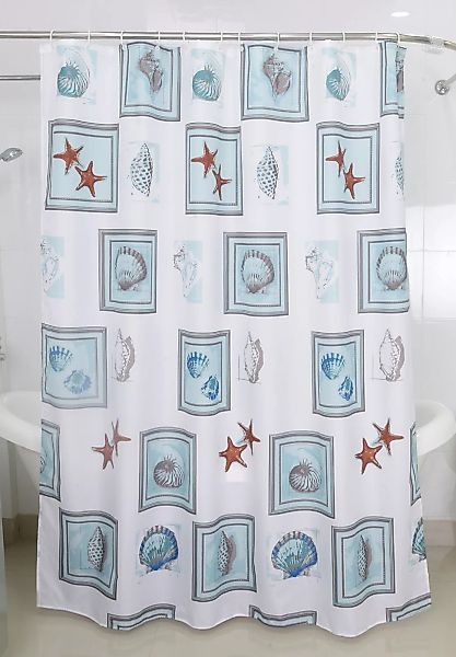 Textil Duschvorhang Badewannenvorhang Vorhang 180x200 incl. 12 Ringe-568063 günstig online kaufen