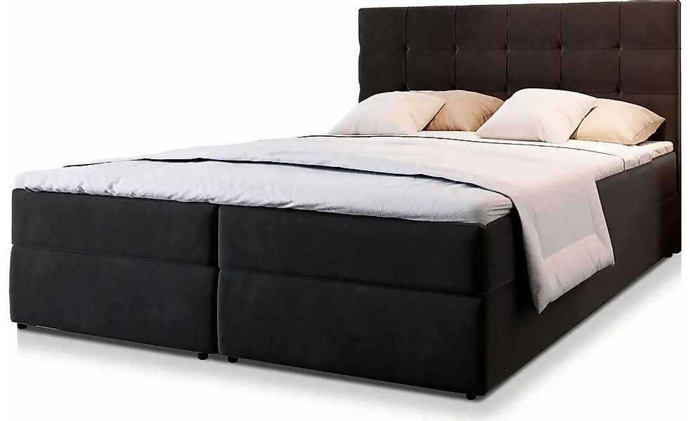 MASSENO Boxbett mit Bettkasten Glos ¦ schwarz ¦ Maße (cm): B: 140 H: 98 Bet günstig online kaufen