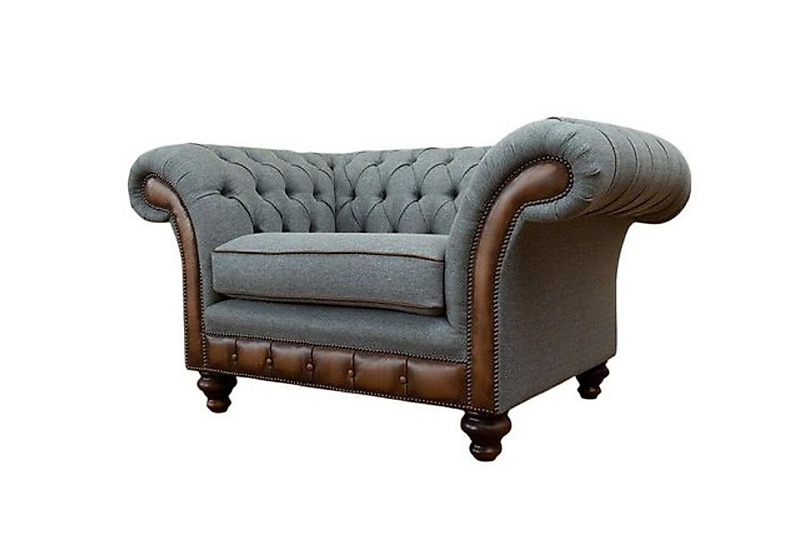 Xlmoebel Sofa Chesterfield Stoffsofa im Design mit Sessel, 1,5-Sitzer Polst günstig online kaufen