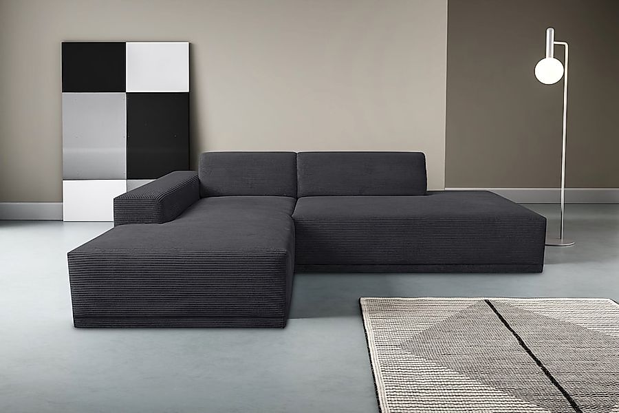 WERK2 Ecksofa "Apollo, hoher Sitzkomfort, aktuelles Design, Breite 264cm, L günstig online kaufen
