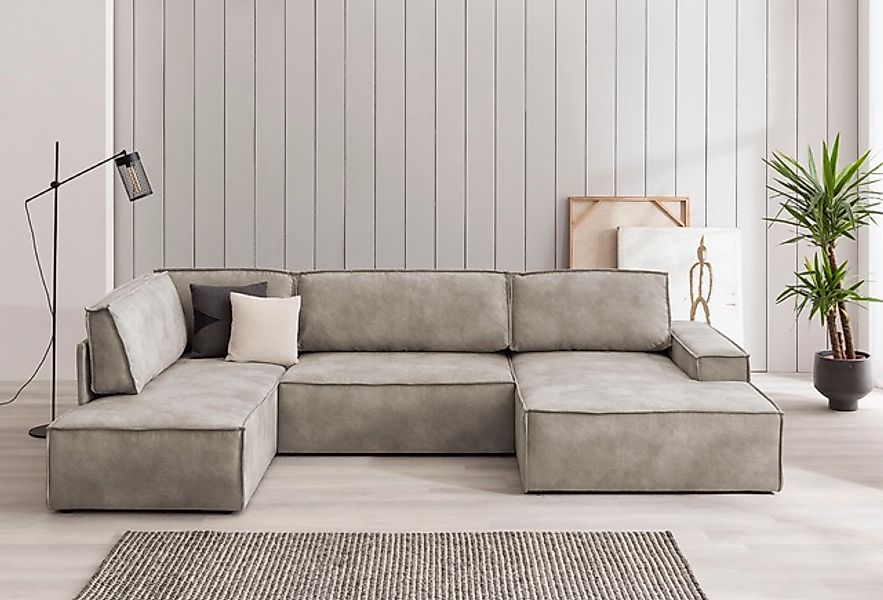 Home affaire Wohnlandschaft »SHERWOOD 329 cm, U-Form, Schlafsofa,« Schlaffu günstig online kaufen