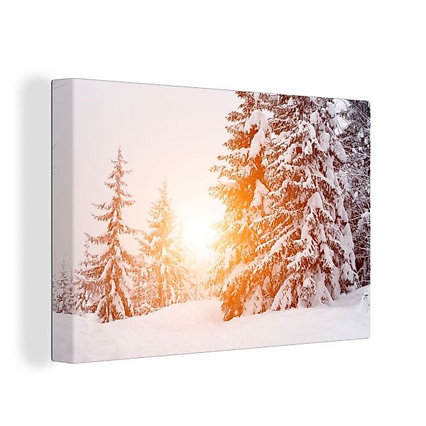 OneMillionCanvasses® Leinwandbild Sonne - Bäume - günstig online kaufen