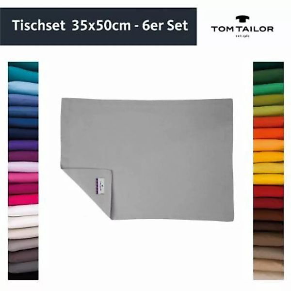 TOM TAILOR Tisch Set 6 teilig 35x50cm DOVE 100% Baumwolle braun günstig online kaufen