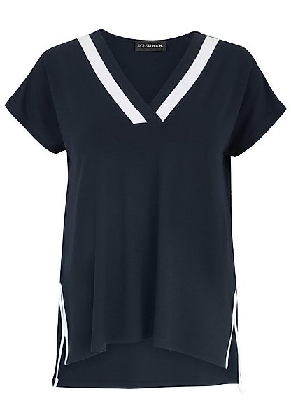 Doris Streich T-Shirt mit Kontrasteinsatz günstig online kaufen