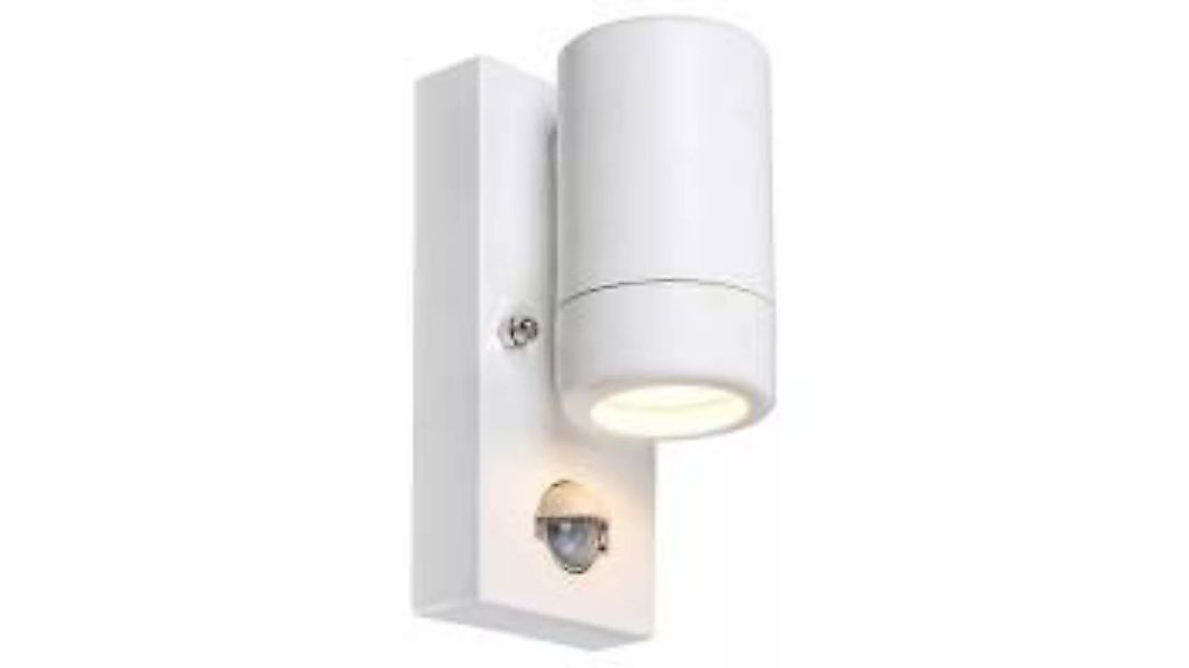 Wandlampe Außen mit Bewegungsmelder IP44 in Weiß günstig online kaufen