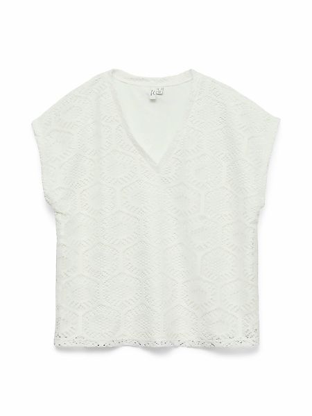Vero Moda Spitzenshirt "VMIRIS CROCHET V-NECK T-SHIRT JRS BTQ" günstig online kaufen