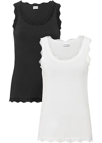 bonprix Shirttop (Packung, 2-tlg., 2) Top 2er-Pack aus Viskose-Mix günstig online kaufen