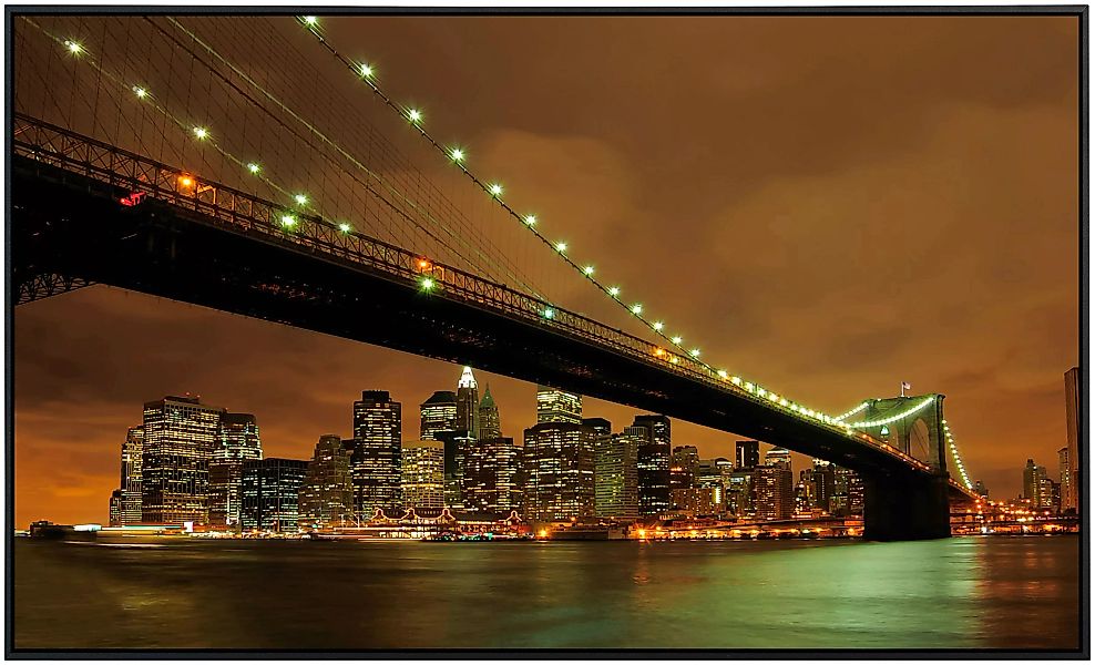 Papermoon Infrarotheizung »Brooklyn Bridge bei Nacht«, sehr angenehme Strah günstig online kaufen