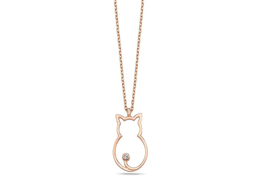 Nisan Kette und Anhänger Set, Silber Halskette mit Katzen-Anhänger – Roségo günstig online kaufen