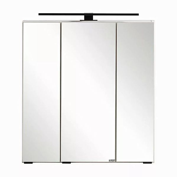 Lomadox Spiegelschrank MARLING-03 60 cm mit LED-Aufbauleuchte in weiß, B/H/ günstig online kaufen