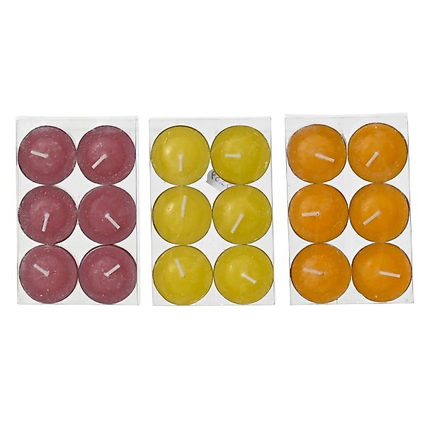 Citronella Teelichter 6er Set 3-fach Sortiert Ø 7,5 cm x 2 cm Farbauswahl günstig online kaufen