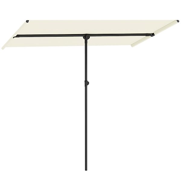 Outsunny Sonnenschirm Aluminium Polyester 205L x 150B x 215H cm Beige günstig online kaufen
