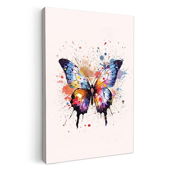 OneMillionCanvasses® Leinwandbild Schmetterling - Rosa - günstig online kaufen