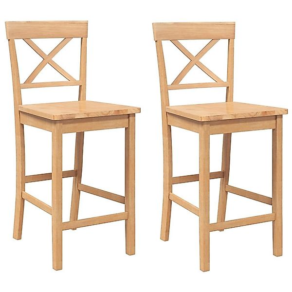 vidaXL Barhocker Barhocker 2 Stk. Natur günstig online kaufen