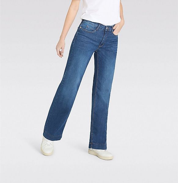 MAC Straight-Jeans Mac Damen Jeans Hose Wide Authentic Stretch Denim Blue 5 günstig online kaufen