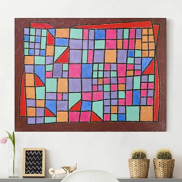 Leinwandbild Kunstdruck - Querformat Paul Klee - Glas-Fassade günstig online kaufen