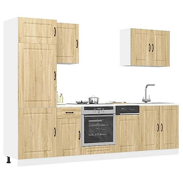 vidaXL Hängeschrank 7-tlg Küchenschrank-Set Kalmar Sonoma-Eiche Holzwerksto günstig online kaufen