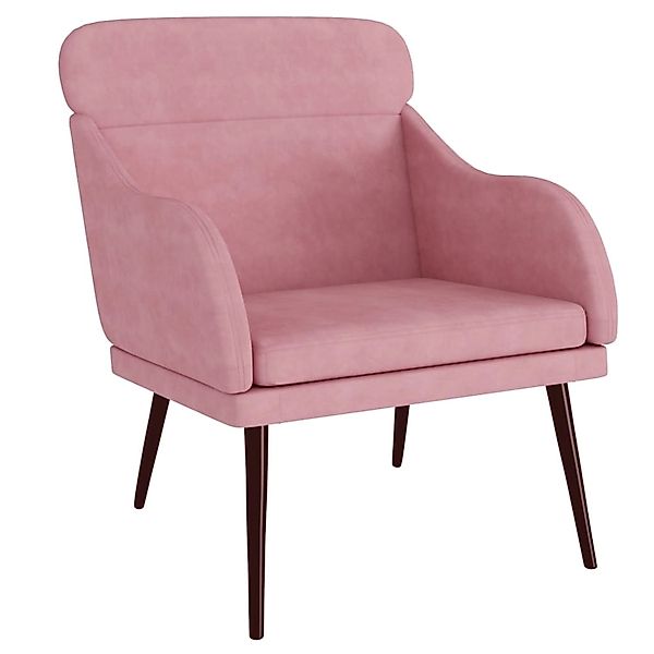 vidaXL Sessel Rosa 63x76x80 cm Samt 351439 günstig online kaufen