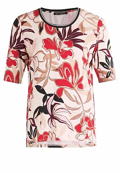 Betty Barclay Kurzarmshirt "Betty Barclay Basic Shirt mit Print", Rippbündc günstig online kaufen