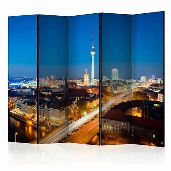 artgeist Paravent Berlin by night II [Room Dividers] mehrfarbig Gr. 225 x 1 günstig online kaufen