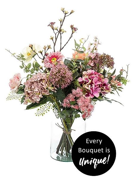 Kunstblumenstrauß Blumensträuße Mix, Emerald, Höhe 70 cm, Farbe: Rosa, Höhe günstig online kaufen
