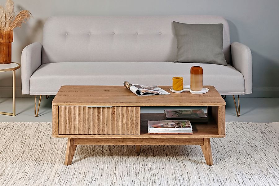 Jahnke Couchtisch »WAVE COFFEE SK«, (1 St.), Couchtisch, Retro-Stil, Staura günstig online kaufen